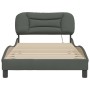 Estructura de cama con luces LED tela gris oscuro 100x200 cm de , Camas y somieres - Ref: Foro24-3213684, Precio: 147,69 €, D...