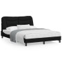 Estructura de cama con luces LED tela negro 120x200 cm de , Camas y somieres - Ref: Foro24-3213692, Precio: 188,43 €, Descuen...