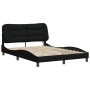 Estructura de cama con luces LED tela negro 120x200 cm de , Camas y somieres - Ref: Foro24-3213692, Precio: 188,43 €, Descuen...