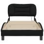 Estructura de cama con luces LED tela negro 90x200 cm de , Camas y somieres - Ref: Foro24-3213678, Precio: 171,09 €, Descuent...