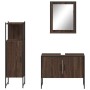 Set de muebles de baño 3 pzas madera contrachapada roble marrón de , Muebles de baño - Ref: Foro24-3214353, Precio: 150,19 €,...