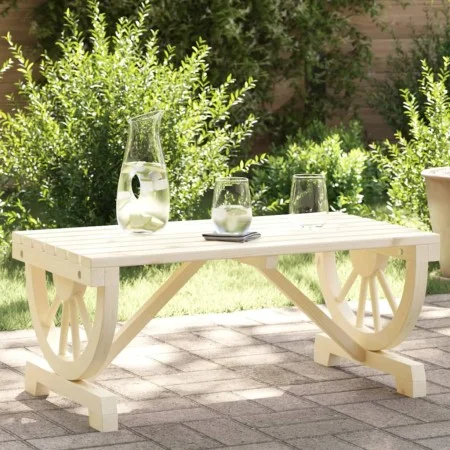 Solid fir wood garden coffee table 90x50x40 cm by , Garden tables - Ref: Foro24-365107, Price: 97,56 €, Discount: %