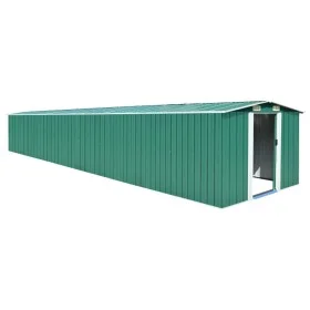 Cobertizo de jardín acero galvanizado verde 257x779x181 cm de vidaXL, Cobertizos - Ref: Foro24-47032, Precio: 961,13 €, Descu...