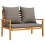 Banco sofá de jardín con cojines madera maciza de acacia 120 cm de , Conjuntos de jardín - Ref: Foro24-366379, Precio: 155,69...