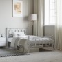 Estructura cama metal cabecero y estribo blanca 100x190 cm de , Camas y somieres - Ref: Foro24-374302, Precio: 87,02 €, Descu...