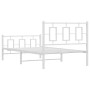 Estructura cama metal cabecero y estribo blanca 100x190 cm de , Camas y somieres - Ref: Foro24-374302, Precio: 87,02 €, Descu...