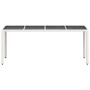 Mesa de jardín superficie de vidrio ratán PE blanco 190x90x75cm de , Mesas de jardín - Ref: Foro24-368129, Precio: 156,21 €, ...
