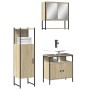 Set de muebles de baño 3 pzas madera contrachapada roble Sonoma de , Muebles de baño - Ref: Foro24-3214696, Precio: 181,72 €,...
