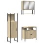 Set de muebles de baño 3 pzas madera contrachapada roble Sonoma de , Muebles de baño - Ref: Foro24-3214696, Precio: 181,72 €,...