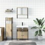 Set de muebles de baño 3 pzas madera contrachapada roble Sonoma de , Muebles de baño - Ref: Foro24-3214696, Precio: 181,72 €,...