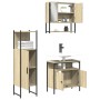 Set de muebles de baño 3 pzas madera contrachapada roble Sonoma de , Muebles de baño - Ref: Foro24-3214696, Precio: 181,72 €,...