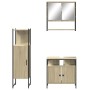 Set de muebles de baño 3 pzas madera contrachapada roble Sonoma de , Muebles de baño - Ref: Foro24-3214696, Precio: 181,72 €,...
