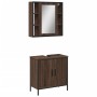 Set de muebles baño 2 pzas madera contrachapada marrón roble de , Muebles de baño - Ref: Foro24-3214724, Precio: 137,30 €, De...