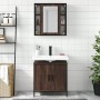 Set de muebles baño 2 pzas madera contrachapada marrón roble de , Muebles de baño - Ref: Foro24-3214724, Precio: 137,30 €, De...