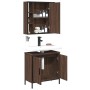 Set de muebles baño 2 pzas madera contrachapada marrón roble de , Muebles de baño - Ref: Foro24-3214724, Precio: 137,30 €, De...