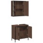 Set de muebles baño 2 pzas madera contrachapada marrón roble de , Muebles de baño - Ref: Foro24-3214724, Precio: 137,30 €, De...