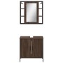 Set de muebles baño 2 pzas madera contrachapada marrón roble de , Muebles de baño - Ref: Foro24-3214724, Precio: 137,30 €, De...