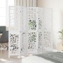 Biombo separador de 5 paneles madera maciza Paulownia blanco de , Divisores de ambientes - Ref: Foro24-358742, Precio: 142,71...