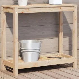 Mesa de plantación con estante madera maciza pino 82,5x35x75 cm de , Soportes para macetas - Ref: Foro24-832387, Precio: 65,7...
