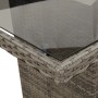 Mesa de jardín superficie de vidrio ratán PE gris 190x80x74 cm de , Mesas de jardín - Ref: Foro24-365306, Precio: 189,00 €, D...