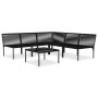 Juego de muebles de jardín 6 piezas con cojines PVC negro de vidaXL, Conjuntos de jardín - Ref: Foro24-48588, Precio: 373,94 ...