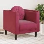 Sillón con cojín terciopelo rojo tinto de , Sofás - Ref: Foro24-372626, Precio: 154,09 €, Descuento: %