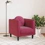 Sillón con cojín terciopelo rojo tinto de , Sofás - Ref: Foro24-372626, Precio: 156,42 €, Descuento: %