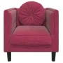 Sillón con cojín terciopelo rojo tinto de , Sofás - Ref: Foro24-372626, Precio: 154,09 €, Descuento: %