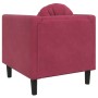 Sillón con cojín terciopelo rojo tinto de , Sofás - Ref: Foro24-372626, Precio: 156,42 €, Descuento: %