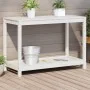 Planting table with white pine wood shelf 108x50x75 cm by , Pot stands - Ref: Foro24-832403, Price: 110,42 €, Discount: %