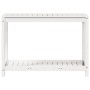 Mesa de plantación con estante madera pino blanco 108x50x75 cm de , Soportes para macetas - Ref: Foro24-832403, Precio: 111,9...