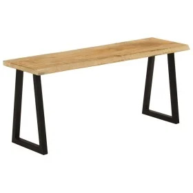Bench with natural edge in solid mango wood 105 cm by , Banks - Ref: Foro24-372756, Price: 88,43 €, Discount: %