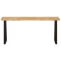 Banco con borde natural de madera de mango maciza 105 cm de , Bancos - Ref: Foro24-372756, Precio: 89,81 €, Descuento: %