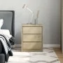 Mesita de noche SAUDA madera de pino maciza roble 44x35x56 cm de , Mesitas de noche - Ref: Foro24-377594, Precio: 73,51 €, De...