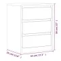 SAUDA Nachttisch aus massivem Kiefern-Eichenholz 44x35x56 cm von , Nachttische - Ref: Foro24-377594, Preis: 73,51 €, Rabatt: %