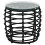 Set de mesa y sillas de jardín 3 piezas ratán sintético negro de vidaXL, Conjuntos de jardín - Ref: Foro24-48585, Precio: 120...