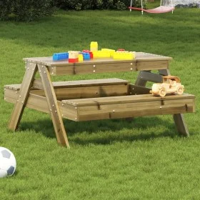 Mesa de pícnic para niños madera pino impregnada 88x97x52 cm de , Mesas de jardín - Ref: Foro24-832600, Precio: 105,22 €, Des...