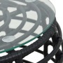 Set de mesa y sillas de jardín 3 piezas ratán sintético negro de vidaXL, Conjuntos de jardín - Ref: Foro24-48585, Precio: 120...