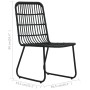 Set de mesa y sillas de jardín 3 piezas ratán sintético negro de vidaXL, Conjuntos de jardín - Ref: Foro24-48585, Precio: 120...