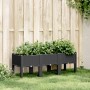 Jardinera con patas PP negro 120x40x42 cm de , Maceteros y jardineras - Ref: Foro24-367898, Precio: 96,52 €, Descuento: %
