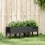 Jardinera con patas PP negro 120x40x42 cm de , Maceteros y jardineras - Ref: Foro24-367898, Precio: 90,13 €, Descuento: %