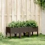 Jardinera con patas PP marrón 120x40x42 cm de , Maceteros y jardineras - Ref: Foro24-367900, Precio: 74,61 €, Descuento: %