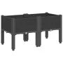 Jardinera con patas PP negro 80x40x42 cm de , Maceteros y jardineras - Ref: Foro24-367893, Precio: 60,28 €, Descuento: %