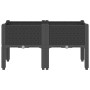 Jardinera con patas PP negro 80x40x42 cm de , Maceteros y jardineras - Ref: Foro24-367893, Precio: 61,49 €, Descuento: %