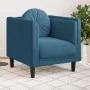 Sillón con cojín terciopelo azul de , Sofás - Ref: Foro24-372630, Precio: 194,64 €, Descuento: %