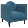 Sillón con cojín terciopelo azul de , Sofás - Ref: Foro24-372630, Precio: 194,64 €, Descuento: %
