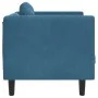 Sillón con cojín terciopelo azul de , Sofás - Ref: Foro24-372630, Precio: 194,64 €, Descuento: %