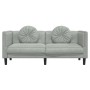 Sofá con cojines 2 plazas terciopelo gris claro de , Sofás - Ref: Foro24-372632, Precio: 199,23 €, Descuento: %