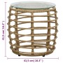 Set mesa y sillas de jardín 3 pzas ratán sintético color roble de vidaXL, Conjuntos de jardín - Ref: Foro24-48583, Precio: 14...