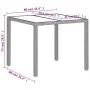 Mesa de jardín superficie vidrio ratán PE gris claro 90x90x75cm de , Mesas de jardín - Ref: Foro24-368122, Precio: 107,73 €, ...